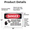 Signmission Saw Blade Present Disconnect Danger Sign, Vinyl Decal, 18in W x 12in L, 2PK OS-2PACK-DS-D-1218-L-2447 - alternate 4